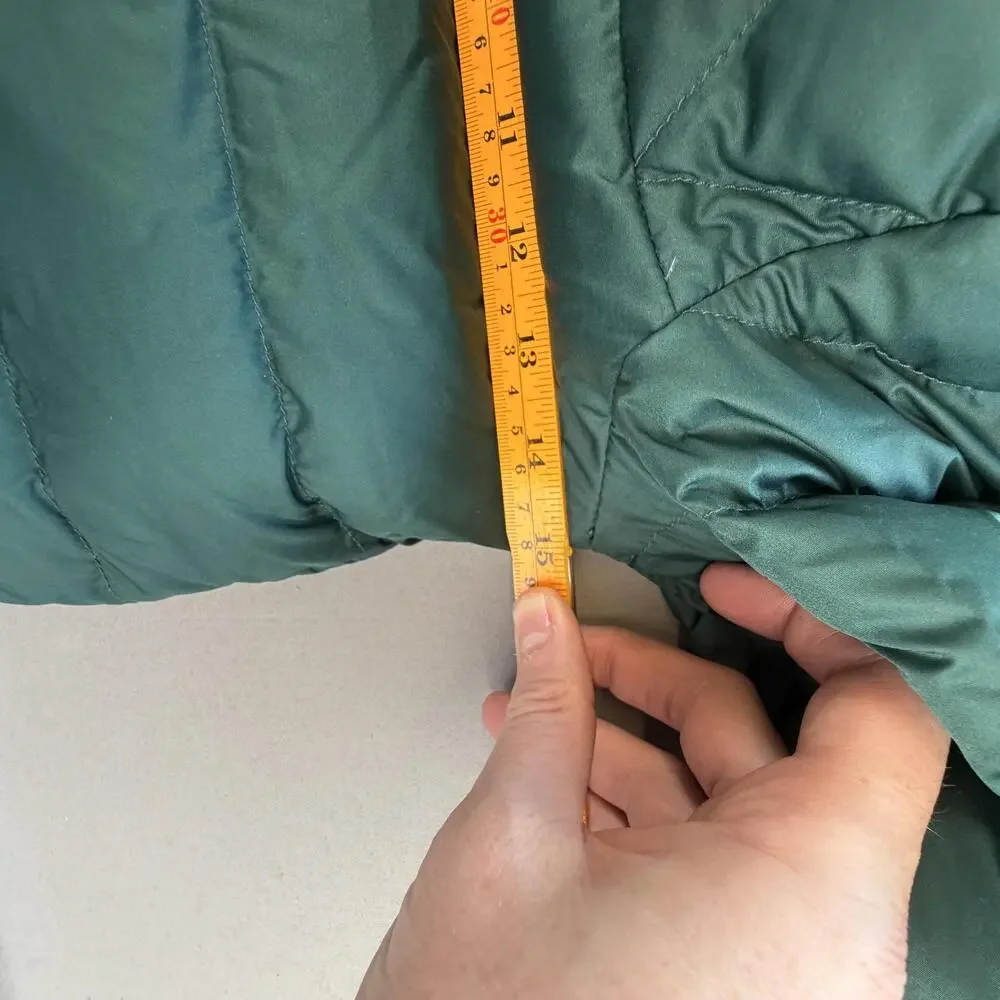 L.L.Bean Jacket Kids 5 Green Hooded Down Puffer Sherpa Lined Snow Winter